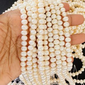 AAA Quality Fresh Water Pearls, potato, 6-7mm, Cream