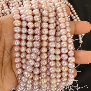 AAA Quality Fresh Water Pearls, potato, 6-7mm, Pink