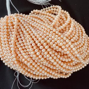 AAA Quality Fresh Water Pearls, potato, 6-7mm, Peach