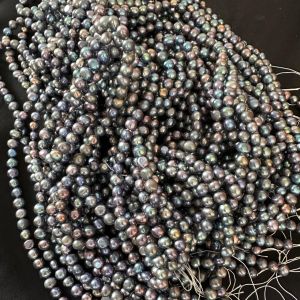 AAA Quality Fresh Water Pearls, potato, 7-8mm, Multicolor 