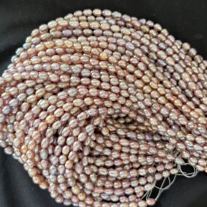 AAA Quality Fresh Water Pearls, Oval, 7-9mm, Pink