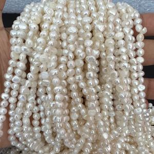 AAA Quality Fresh Water Pearls, Nugget, 4-5mm, Cream