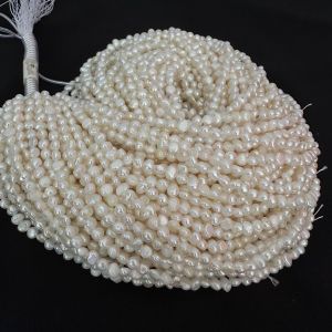 AAA Quality Fresh Water Pearls, Nugget, 4-5mm, Cream