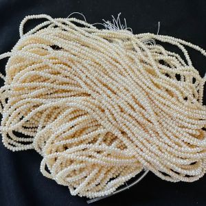 AAA Quality Fresh Water Pearls, Button, 2-3mm, cream