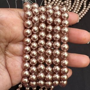 Swarovski Replica Pearls (Good Shine), Bronze, 8mm