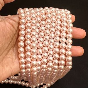 Swarovski Replica Pearls (Good Shine),Rose gold pink, 8mm