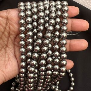 Swarovski Replica Pearls (Good Shine),Dark Grey, 8mm