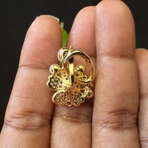 Zircon Stone Clasp, Red stone, Gold Finish, Sold by 1 piece