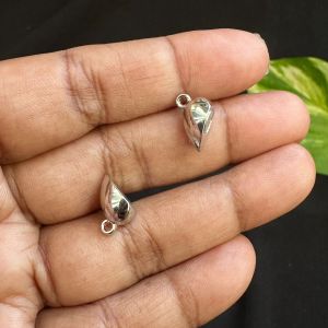 Magnetic Clasp, Heart Shape, Silver Finish, Sold by 1 piece