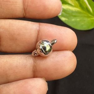 Magnetic Clasp, Round Shape, 8mm, Silver Finish, Sold by 1 piece