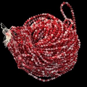 Crackle Glass Beads, 8mm Round,Red