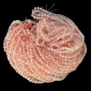 Crackle Glass Beads, 8mm Round,Peach