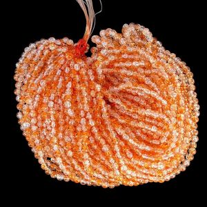 Crackle Glass Beads, 8mm Round,Orange