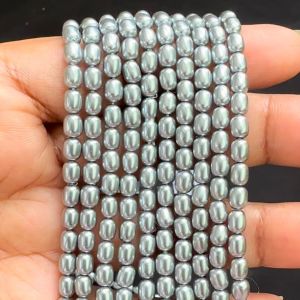 Shell Pearl, Oval Shaped,Grey (4*5)