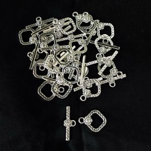 Toggle clasp, Sliver, Diamond Shape ,Pack of 10 sets