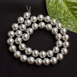 Swarovski Replica Pearls (Good Shine), Silverish Grey, 10mm