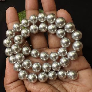 Swarovski Replica Pearls (Good Shine), Silverish Grey, 10mm