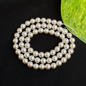 Swarovski Replica Pearls (Good Shine),Silverish Grey, 6mm