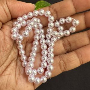 Lavender 6mm Swarovski Replica Pearls (Good Shine) – Elegant Round Pearl Beads | Approx 70 Pearls for Jewellery Making