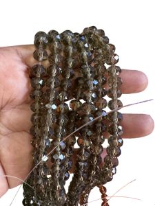 Glass Crystals, Rondelle, 8mm,Brown