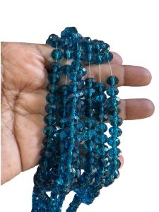 Glass Crystals, Rondelle, 8mm,Peacock Blue