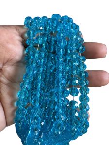 Glass Crystals, Rondelle, 8mm,Sky Blue