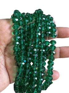 Glass Crystals, Rondelle, 8mm, Sea Green