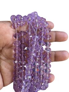 Glass Crystals, Rondelle, 8mm,Lavender