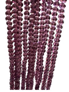 Glass Crystal, Rondelle, 8mm, Light Amethyst