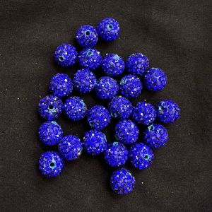 Rhinestones Balls,10mm, Royal Blue ,Pack Of 10 Pcs