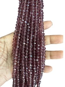 Glass Crystals, Rondelle, 6mm, Amethyst, 