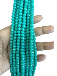 Glass Opaque Crystals, Rondelle, 6mm,Spring Green