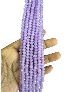 Glass Opaque Crystals, Rondelle, 6mm,Lavender