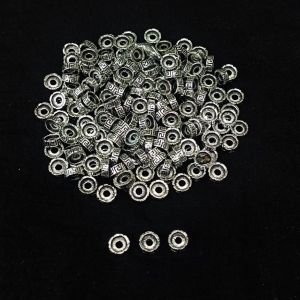Antique Silver Metal Beads,Round beads, 6 x 6 mm, Pack Of 25 Grams