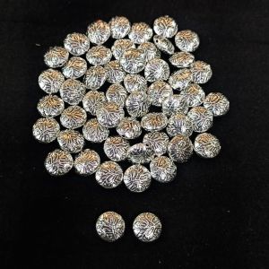 Antique Silver Metal Beads,Round beads, 11x11 mm, Pack Of 25 Grams