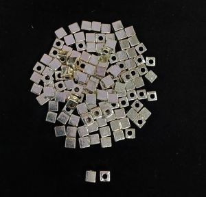 Antique Silver Metal Beads,Cube beads, 5x5 mm, Pack Of 25 Grams