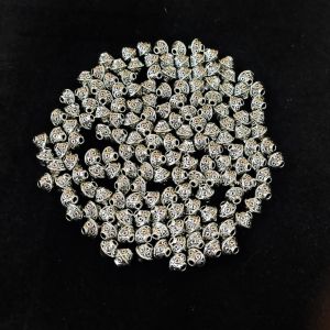 Antique Silver Metal Beads,Tibetan Bicone, 5x6 mm, Pack Of 25 Grams