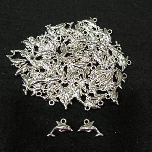 Antique Silver Charms ,Dolphin, Pack Of 25 Grams