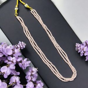 Bunch of rose gold Swarovski replica pearls neklace 