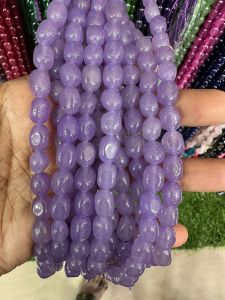 Natural Quartz Beads, (Oval), 8x10mm, Light Lavender