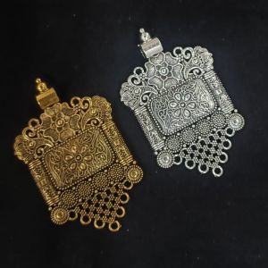 Antique Silver and Gold Metal Pendant