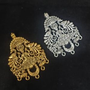 Antique Silver and Gold Metal Pendant,Divine