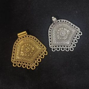 Antique Silver and Gold Metal Pendant