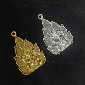 Antique Silver and Gold Metal Pendant,Divine