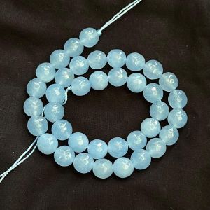 Agate Beads,10mm round,Aqua Blue