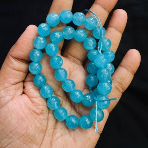 Agate Beads,10mm round,Sky Blue