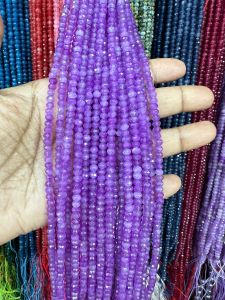 Agate Rondelle, 4x2mm,Dark purple