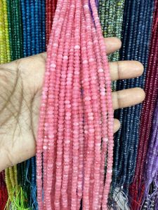 Agate Rondelle, 4x2mm,Peachish pink