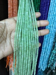 Agate Rondelle, 4x2mm,Light green