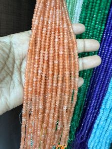 Agate Rondelle, 4x2mm,Orange